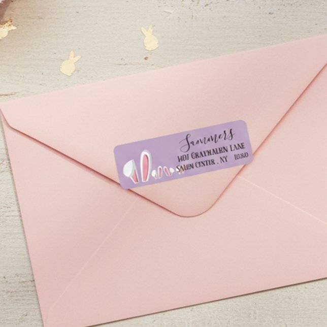 Modern Easter Bunny Script  Address Label (Creator Uploaded)