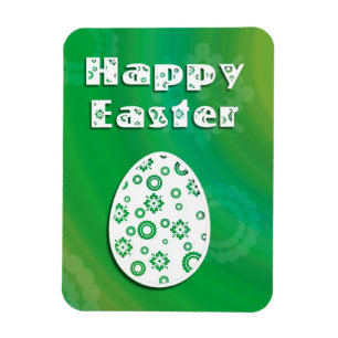 Modern Easter Egg Retro Paper Art Magnet