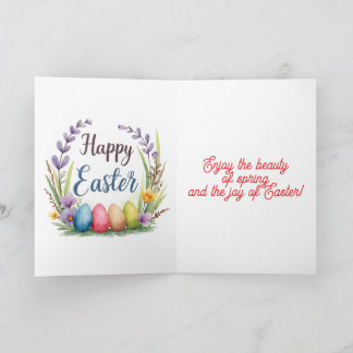 Modern Easter Eggs Beautiful Collection Holiday Card