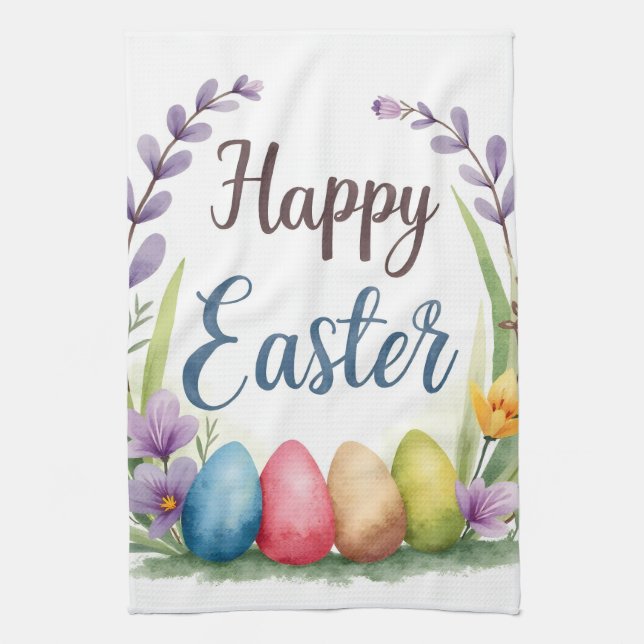 Modern Easter Eggs Beautiful Collection Kitchen Towel (Vertical)