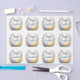 Modern Easter Eggs Beautiful Collection Tissue Paper