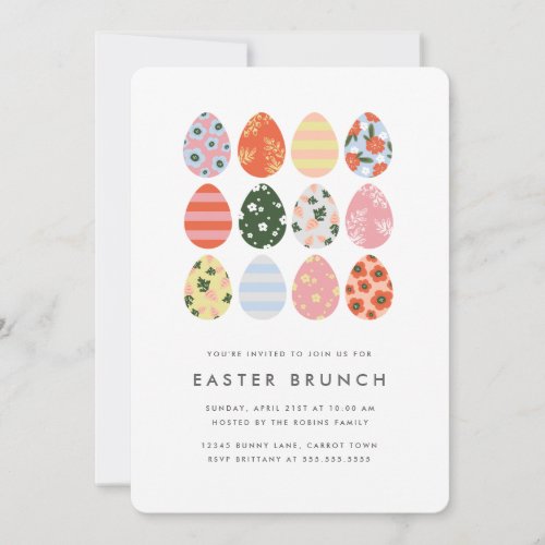 Modern Easter Eggs Invitation
