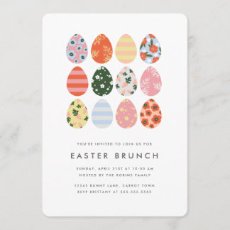 Modern Easter Eggs Invitation
