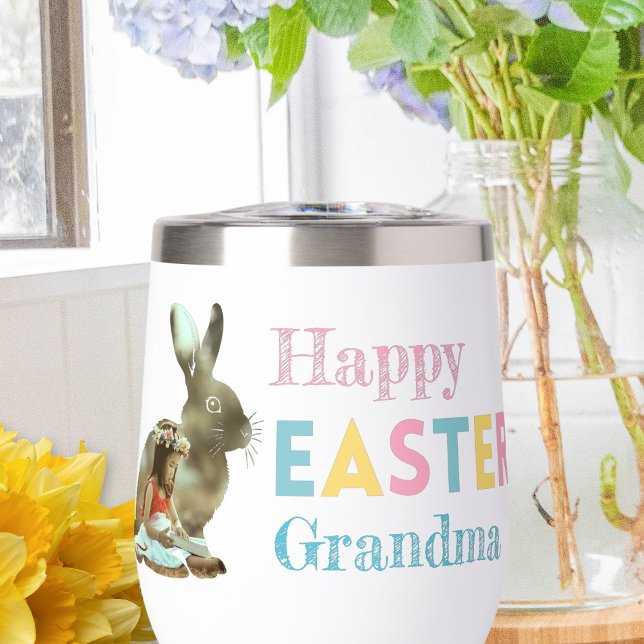 Modern Easter Photo Thermal Wine Tumbler (Creator Uploaded)