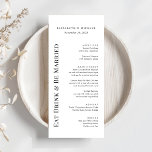 Modern Eat Drink Be Married Wedding Menu<br><div class="desc">Chic menu for your wedding reception,  engagement party,  rehearsal dinner and other celebrations featuring "Eat Drink & Be Married, " your names and event date in elegant serif typography. Customize your menu in clean simple typography.</div>