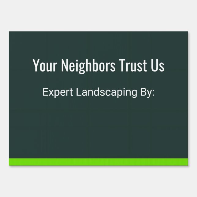 Modern Eco Friendly Professional Banner Sign (Back)