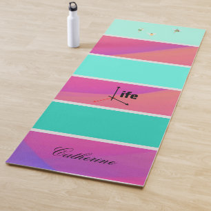 Modern Eco Friendly Solid and Rainbow Color Yoga Mat