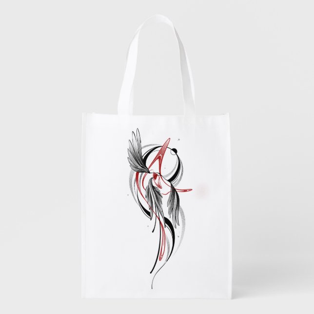 Modern Eco-Friendly Tote Reusable Grocery Bag (Front)