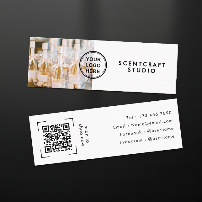 Modern Ecommerce Online Store QR Code  Mini Business Card (Creator Uploaded)