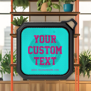 Modern Edgy Custom Text and Website Compact Budget Bluetooth Speaker