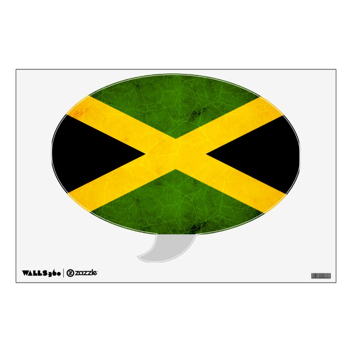 Modern Edgy Jamaican Flag Wall Graphics