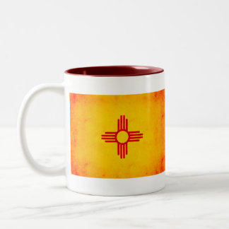 Modern Edgy New Mexican Flag Two-Tone Coffee Mug