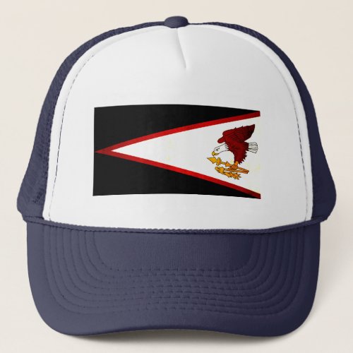 Modern Edgy Samoan Flag Trucker Hat