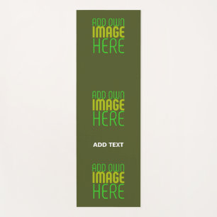 MODERN EDITABLE ARMY GREEN IMAGE TEXT TEMPLATE YOGA MAT