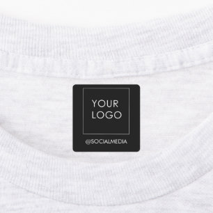 Modern Editable Black Business Company Logo  Labels