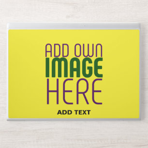 MODERN EDITABLE BRIGHT YELLOW IMAGE TEXT TEMPLATE HP LAPTOP SKIN