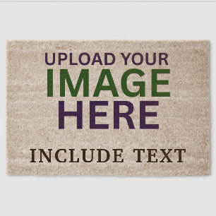 Modern Editable Brown Text Fiber doormat