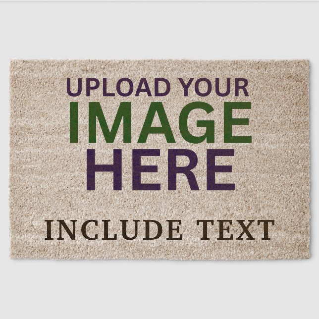Modern Editable Brown Text Fiber doormat (Front)