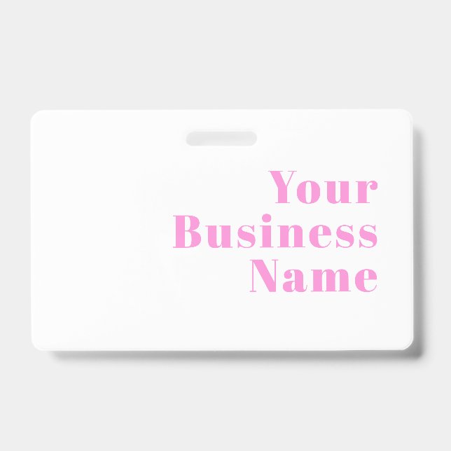 Modern Editable Business Name or First & Last Name Badge (Front)