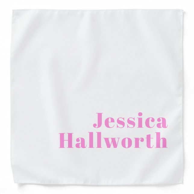 Modern Editable Business Name or First & Last Name Bandana (Front)