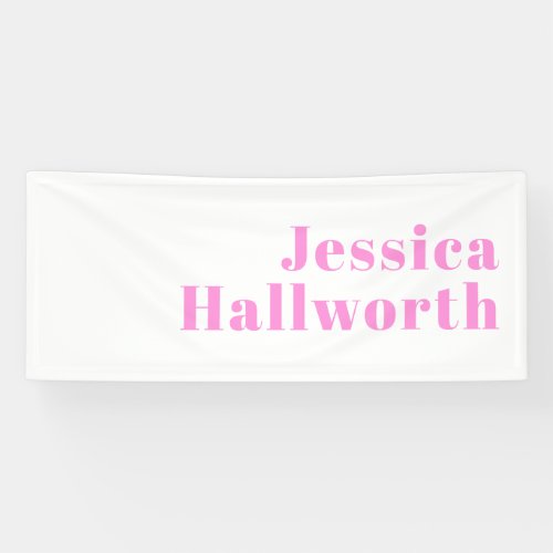 Modern Editable Business Name or First  Last Name Banner