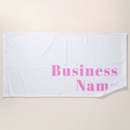 Modern Editable Business Name or First & Last Name Beach Towel