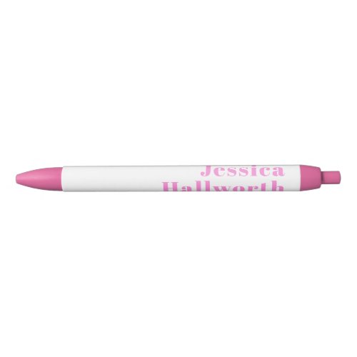 Modern Editable Business Name or First  Last Name Black Ink Pen