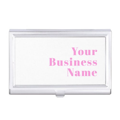 Modern Editable Business Name or First  Last Name Business Card Case