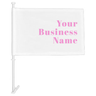 Modern Editable Business Name or First & Last Name Car Flag