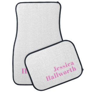 Modern Editable Business Name or First & Last Name Car Floor Mat