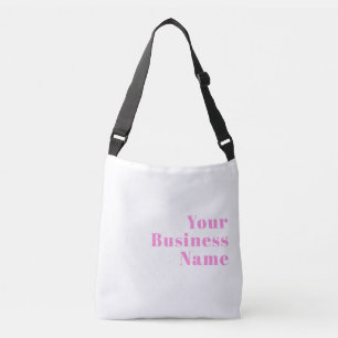 Modern Editable Business Name or First & Last Name Crossbody Bag