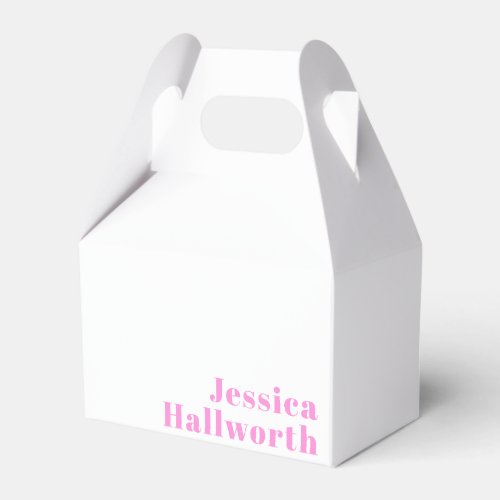 Modern Editable Business Name or First  Last Name Favor Boxes