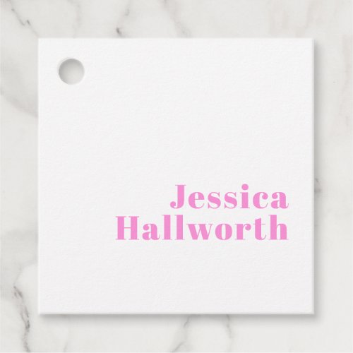 Modern Editable Business Name or First  Last Name Favor Tags