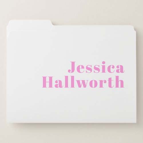 Modern Editable Business Name or First  Last Name File Folder