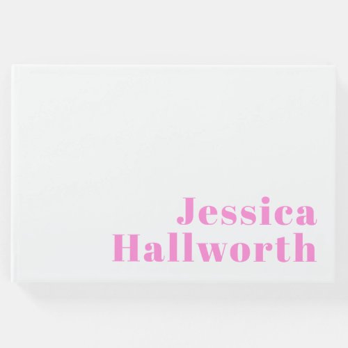 Modern Editable Business Name or First  Last Name Guest Book