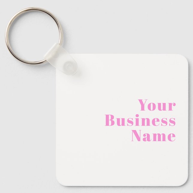 Modern Editable Business Name or First & Last Name Keychain (Front)