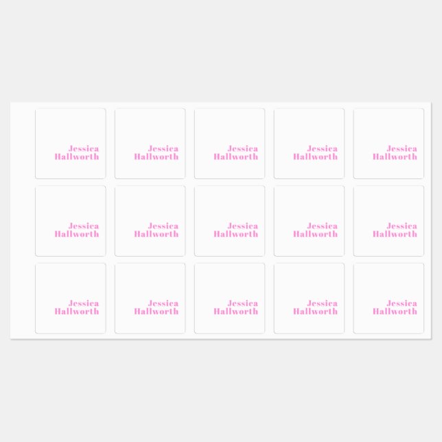 Modern Editable Business Name or First & Last Name Labels (Sheet)