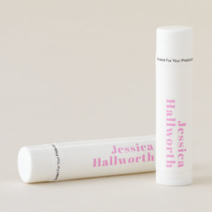 Modern Editable Business Name or First & Last Name Lip Balm