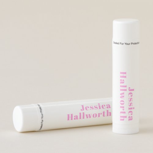 Modern Editable Business Name or First  Last Name Lip Balm