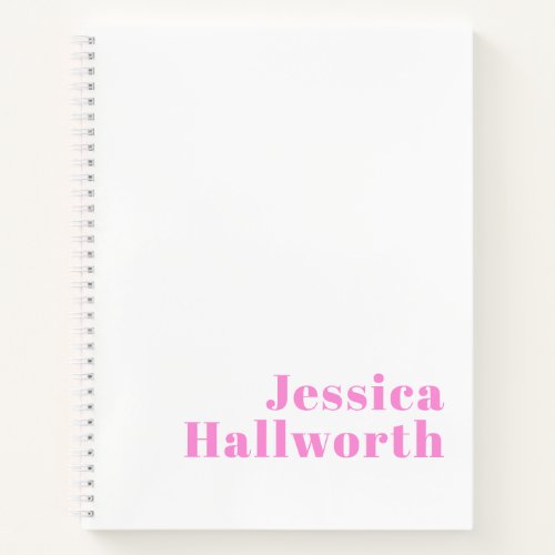 Modern Editable Business Name or First  Last Name Notebook