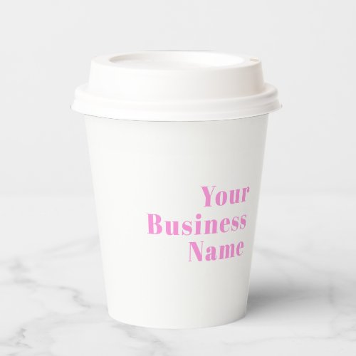 Modern Editable Business Name or First  Last Name Paper Cups