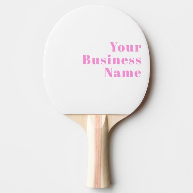 Modern Editable Business Name or First & Last Name Ping Pong Paddle (Front)