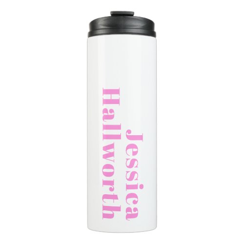 Modern Editable Business Name or First  Last Name Thermal Tumbler