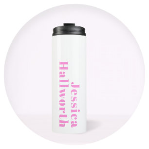 Modern Editable Business Name or First & Last Name Thermal Tumbler