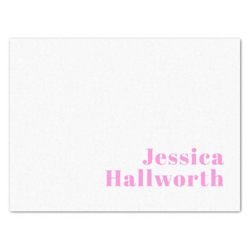 Modern Editable Business Name or First  Last Name Tissue Paper