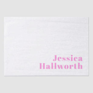 Modern Editable Business Name or First & Last Name Tissue Paper