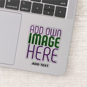 MODERN EDITABLE CLEAR IMAGE TEXT TEMPLATE LAPTOP STICKER