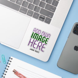 MODERN EDITABLE CLEAR IMAGE TEXT TEMPLATE LAPTOP STICKER