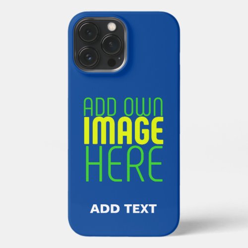 MODERN EDITABLE COBALT BLUE IMAGE TEXT TEMPLATE iPhone 13 PRO MAX CASE