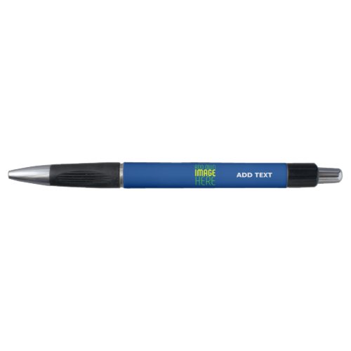 MODERN EDITABLE COBALT BLUE IMAGE TEXT TEMPLATE PEN